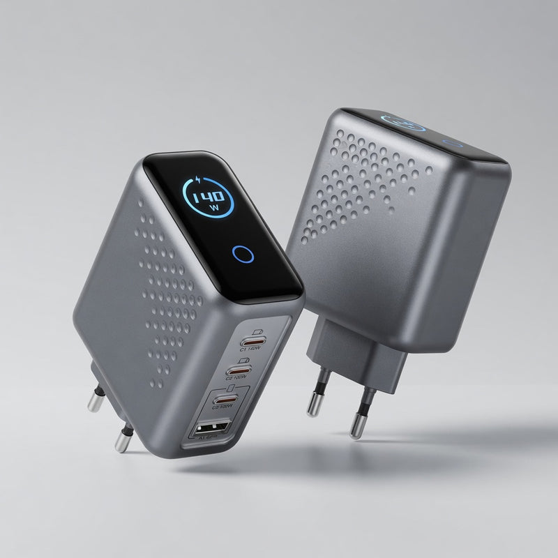 GaN Schnellladegerät 148W LED-Display PD 3.1