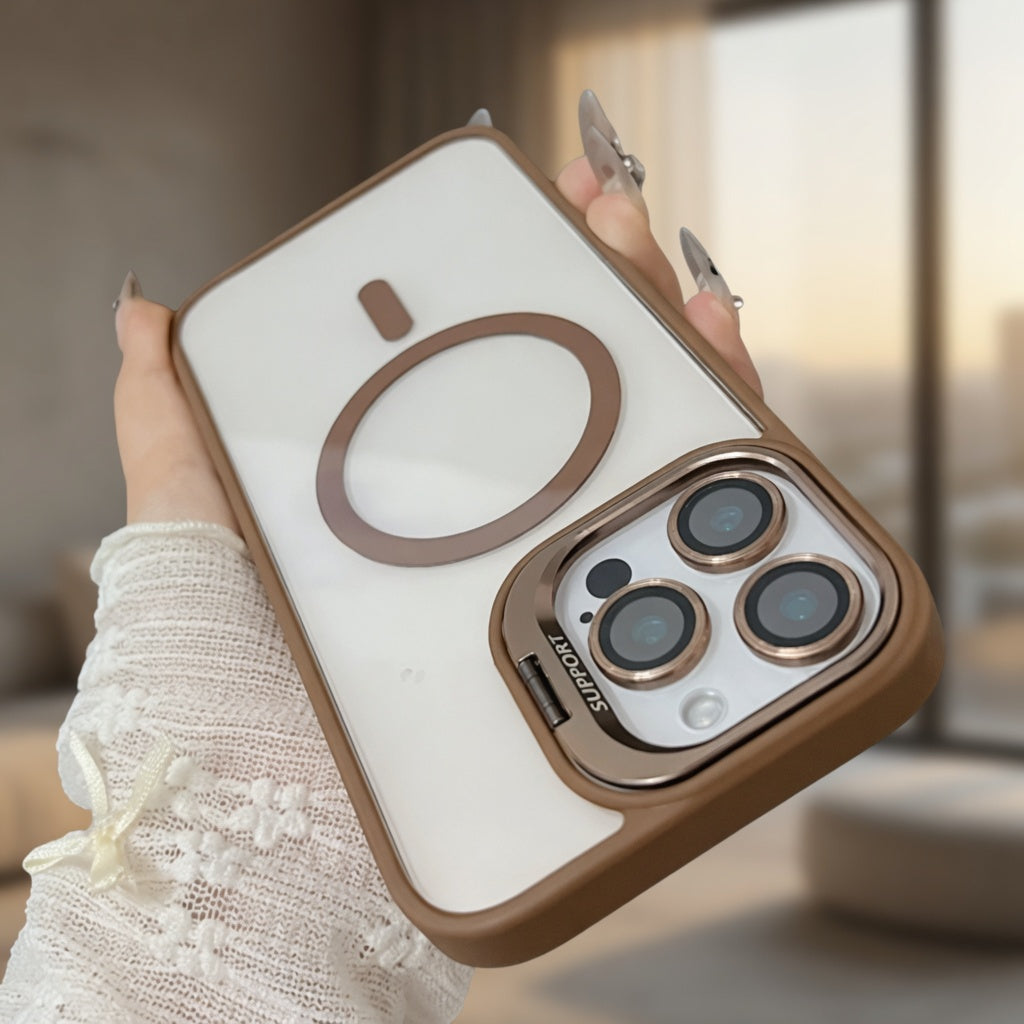MagSafe Hülle mit Ständer Glas-Look – iPhone