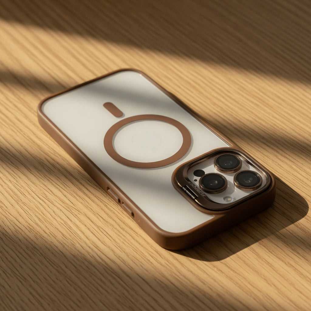 MagSafe Hülle mit Ständer Glas-Look – iPhone