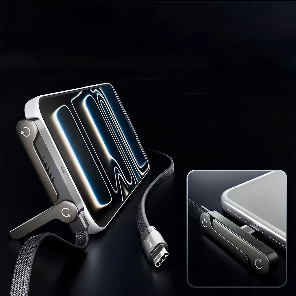 USB-C Faltkabel 240W mit Halter