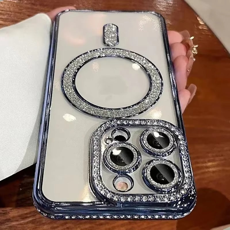 Transparente MagSafe Glitzer Hülle – iPhone