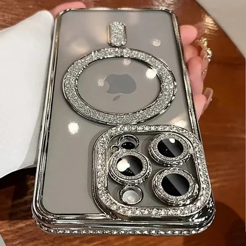 Transparente MagSafe Glitzer Hülle – iPhone