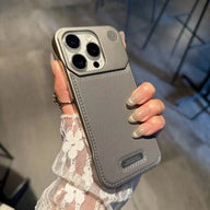 AureShield Premium Leder Hülle — Grau
