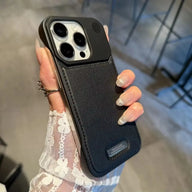 AureShield Premium Leder Hülle — Schwarz