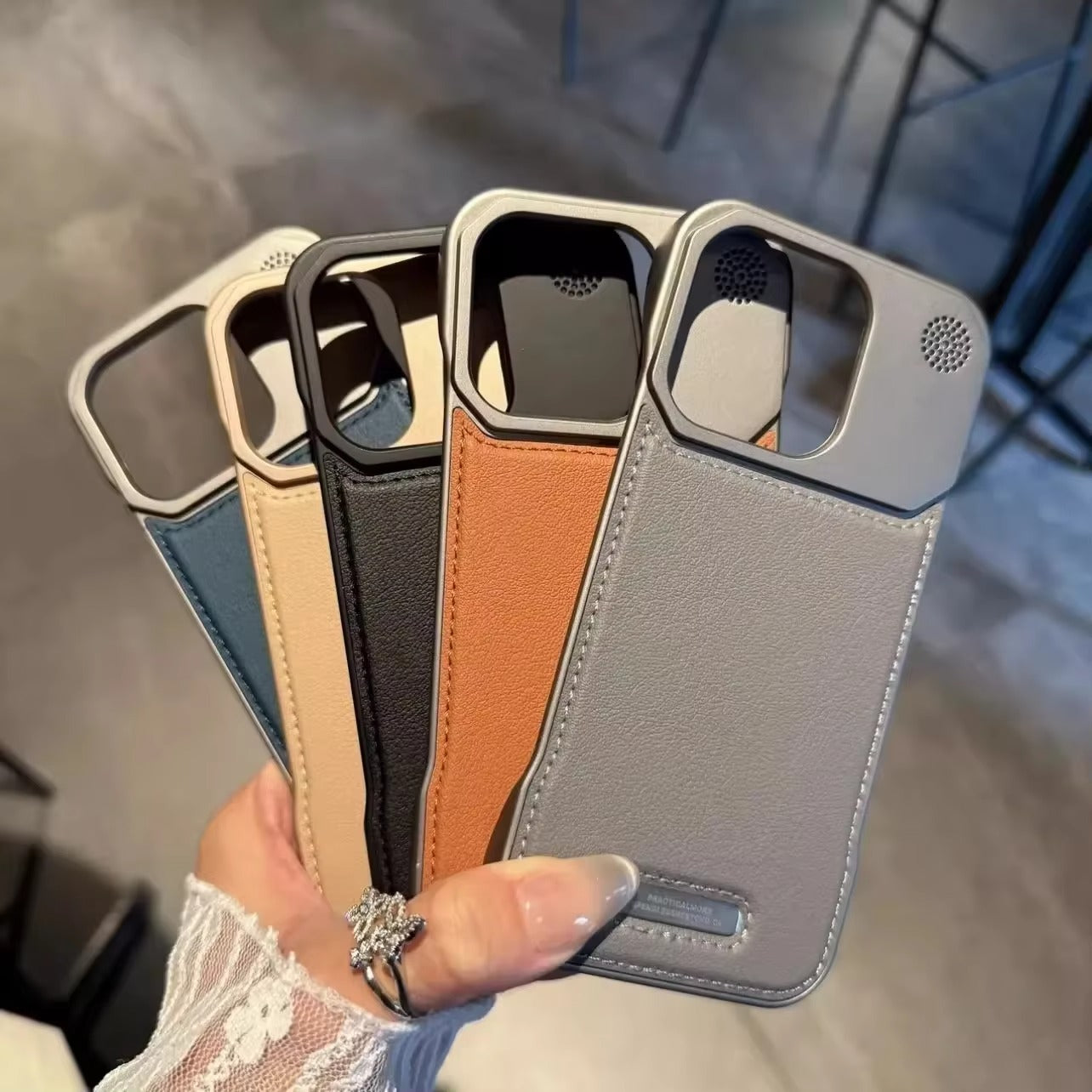 AureShield Premium Leder Hülle — alle 5 Farben
