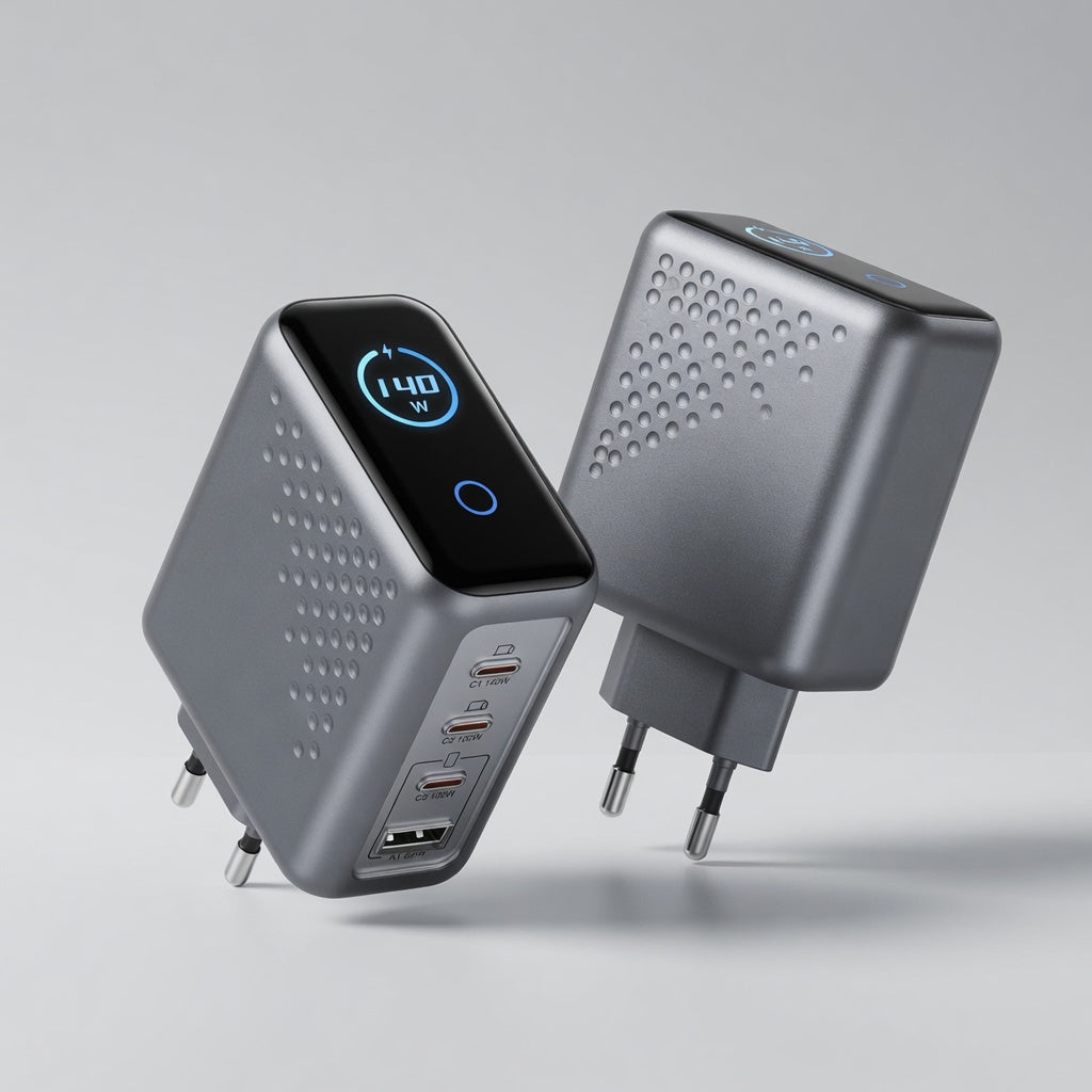 GaN Schnellladegerät 148W LED-Display PD 3.1