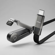 USB-C Faltkabel 240W mit Halter