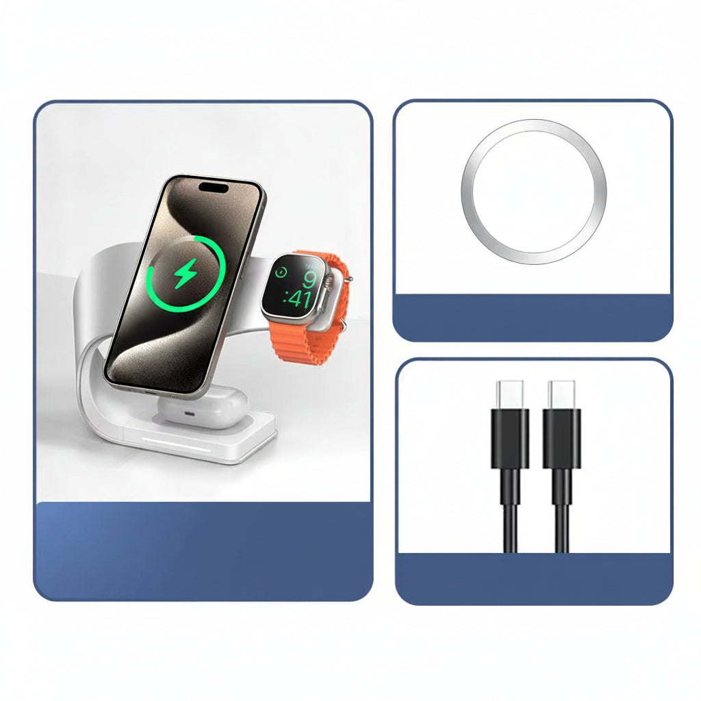 4-in-1 Ladestation MagSafe iPhone & Watch
