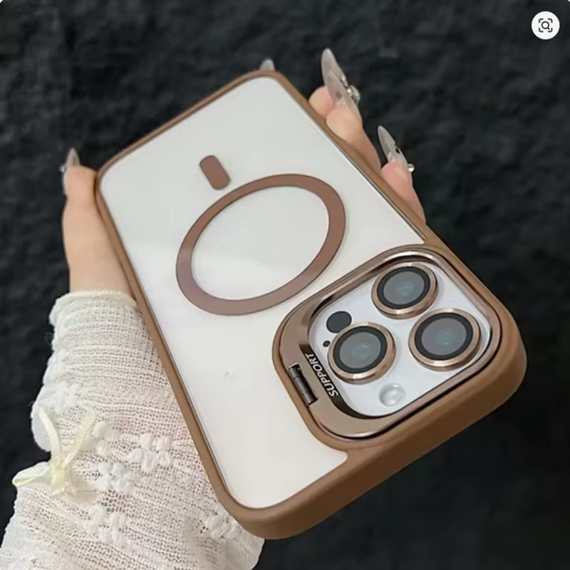 MagSafe Hülle mit Ständer Glas-Look – iPhone