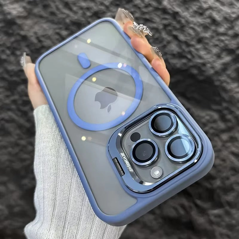MagSafe Hülle mit Ständer Glas-Look – iPhone